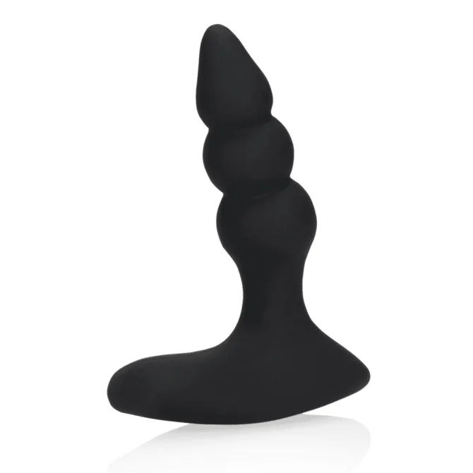 Loveline Beaded vibračný análny kolík s diaľkovým ovládačom - čierny