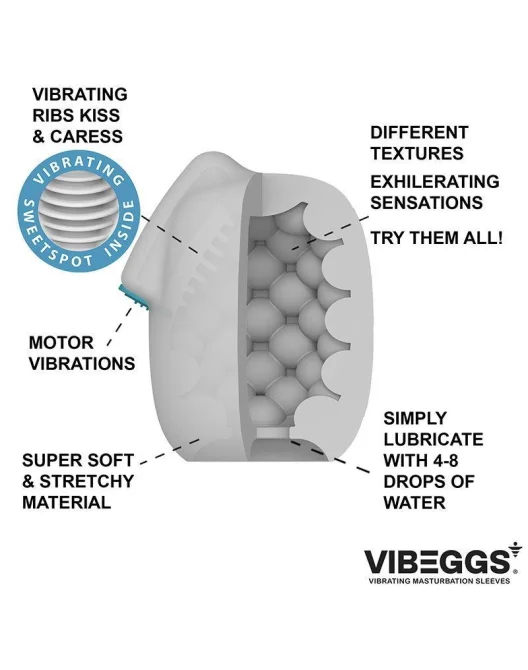 VIBEGGS Blow Misty vibrační masturbátor