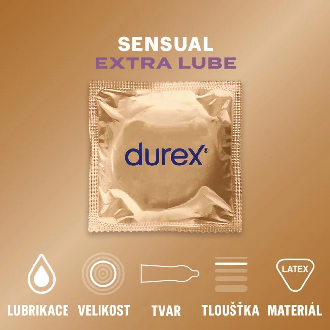 DUREX kondómy Sensual Extra Lube 20 ks