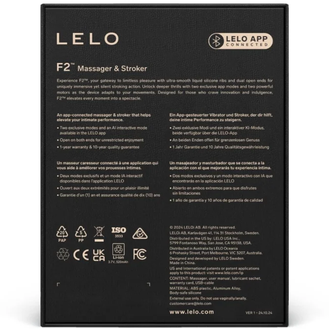 LELO F2S™ – Automatický masturbátor s AI a vibráciami