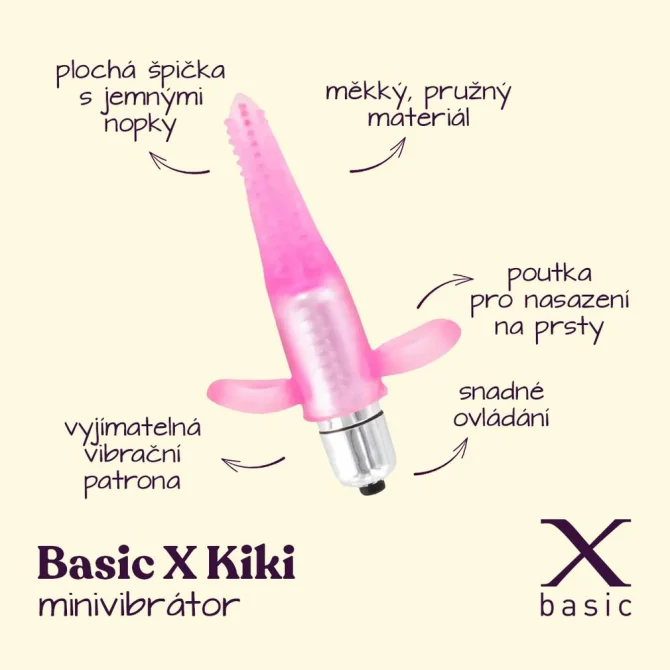 BASIC X KIKI MINIVIBRÁTOR RUŽOVÝ