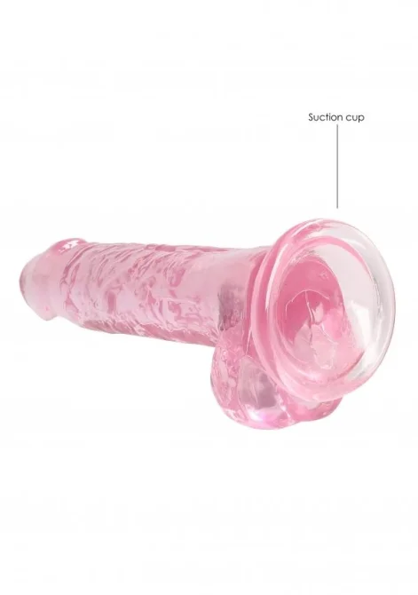 Realrock gélové dildo s prísavkou 17 cm ružové