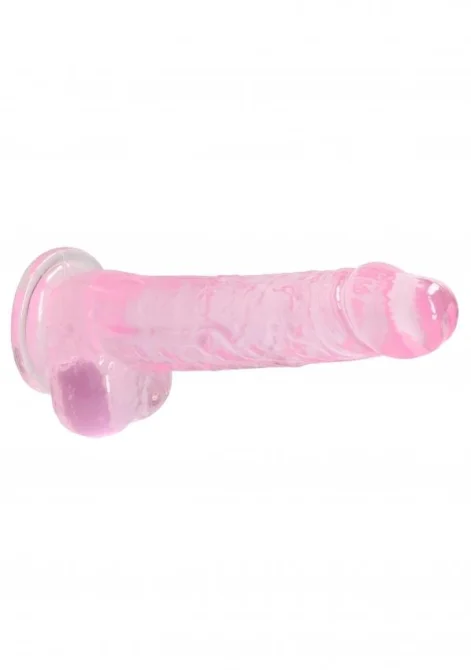 Realrock gélové dildo s prísavkou 19 cm ružové