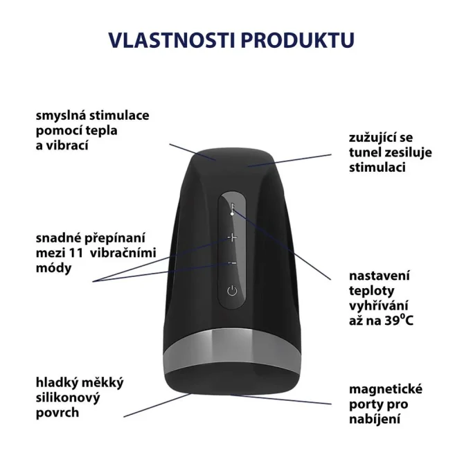 Satisfyer Men Heat vibračný masturbátor