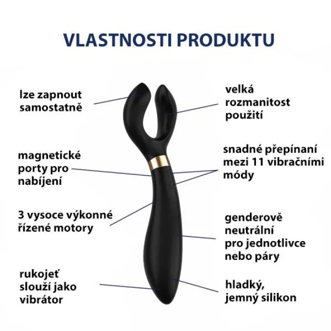 Satisfyer Endless Fun Multifunkčný vibrátor - čierny