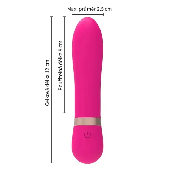 Olympia dobíjací minivibrátor ružový
