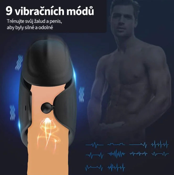 BASIC X Bobby 2 APP vibračný masturbátor s nastaviteľným priemerom čierny