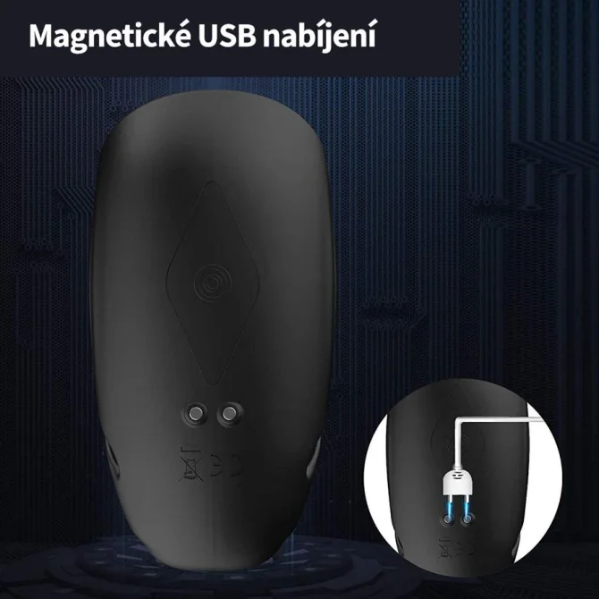 BASIC X Bobby 2 APP vibračný masturbátor s nastaviteľným priemerom čierny