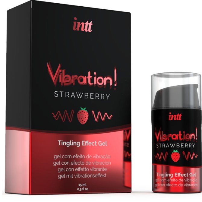 intt Vibration! Tingling effect gel - Strawberry 15 ml