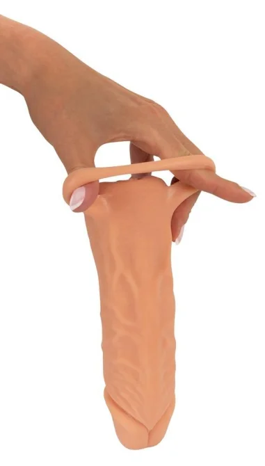 Nature Skin 2v1 Návlek na penis a masturbátor 18,5 cm