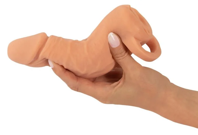 Nature Skin 2v1 Návlek na penis a masturbátor 18,5 cm