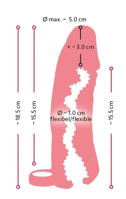 Nature Skin 2v1 Návlek na penis a masturbátor 18,5 cm