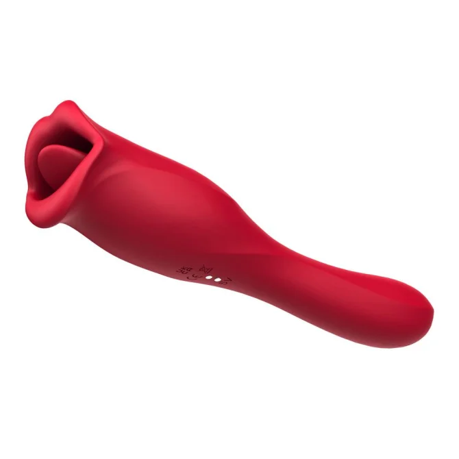BASIC X Mouth vibrátor a stimulátor klitorisu 2v1 červený