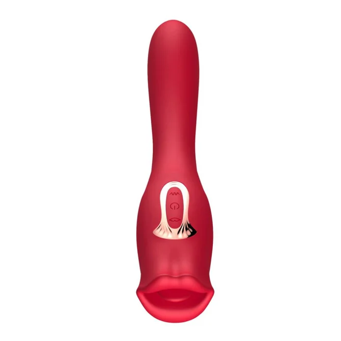 BASIC X Mouth vibrátor a stimulátor klitorisu 2v1 červený