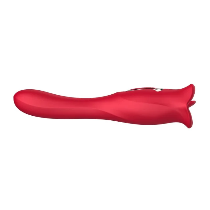 BASIC X Mouth vibrátor a stimulátor klitorisu 2v1 červený