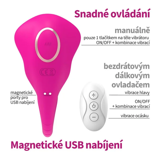 Romant Angelina párový vibrátor ružový