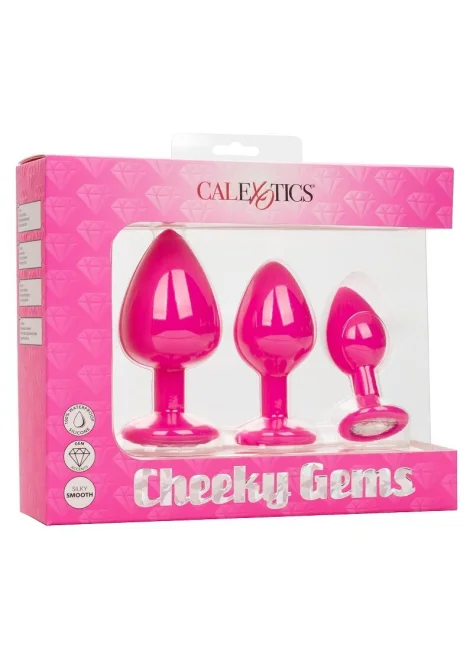 Cheeky Gems sada análnych kolíkov - ružová