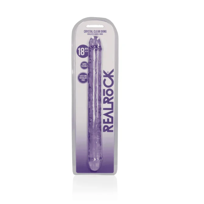 Realrock Obojstranné dildo 45 cm - fialové