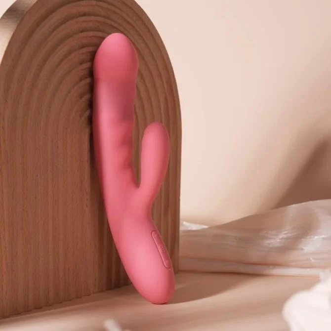 Svakom Avery Rabbit vibrátor s pulzáciami - ružový