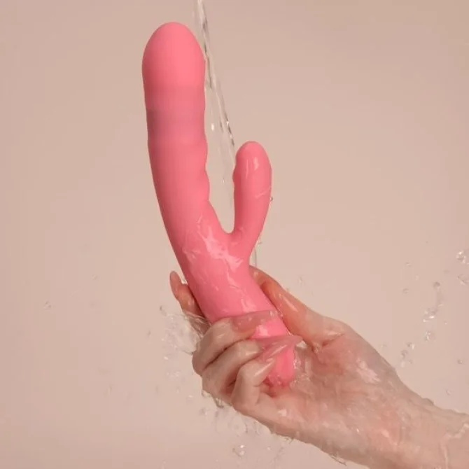 Svakom Avery Rabbit vibrátor s pulzáciami - ružový