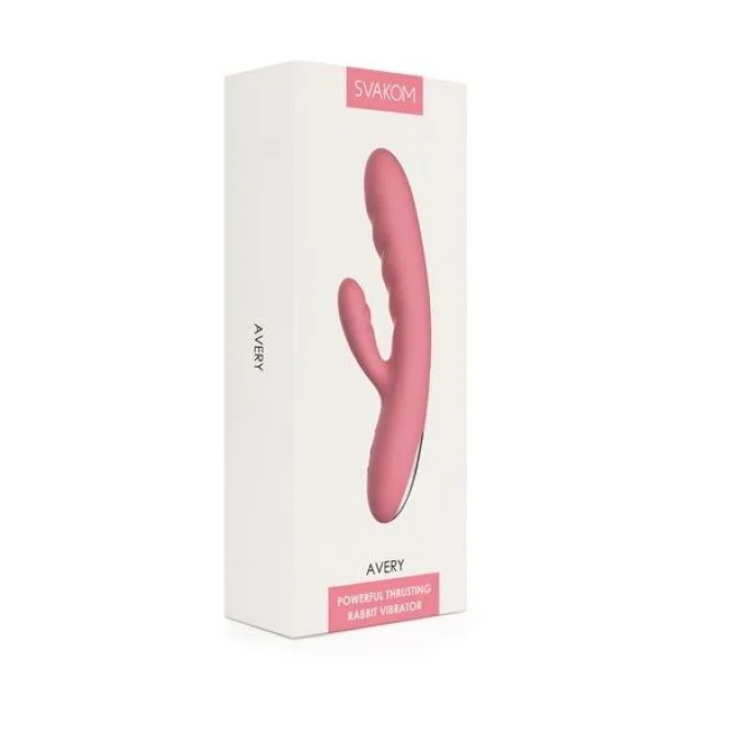 Svakom Avery Rabbit vibrátor s pulzáciami - ružový
