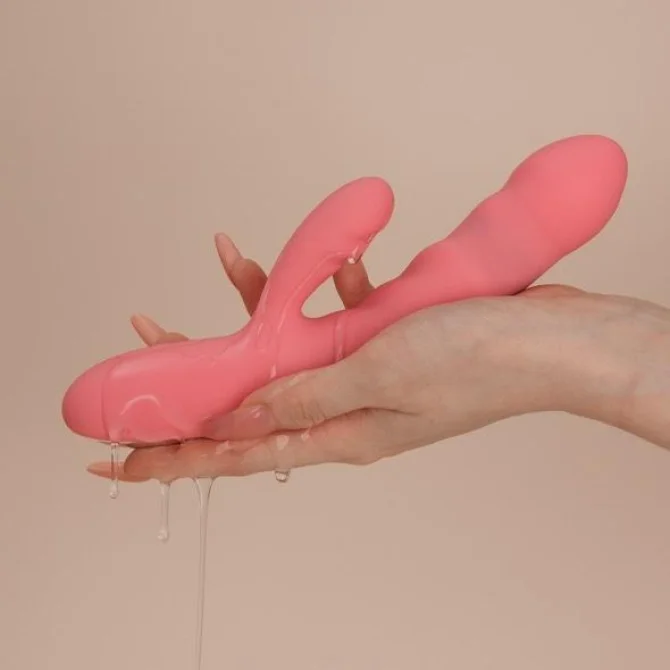 Svakom Avery Rabbit vibrátor s pulzáciami - ružový