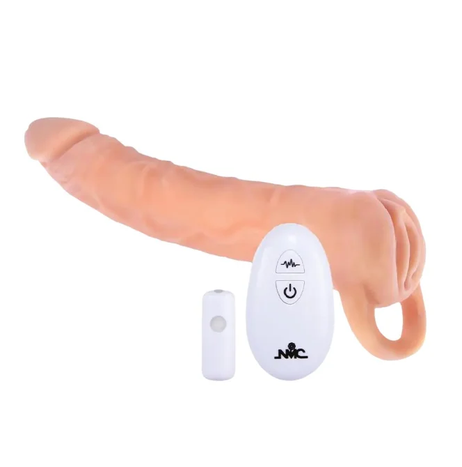 NMC Extendor 2v1 vibračný návlek na penis a masturbátor 23 cm