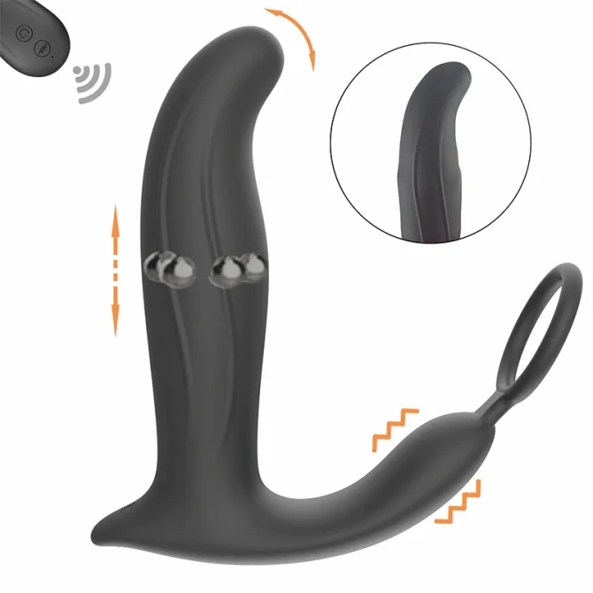 BASIC X Jerry stimulátor prostaty na diaľkové ovládanie čierny