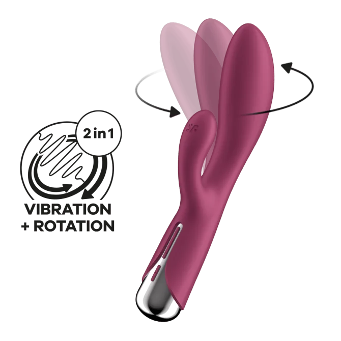 Satisfyer Spinning Rabbit 1 vibrátor - vínový