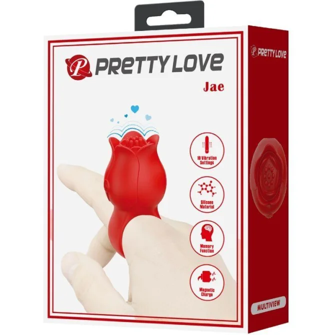 Pretty Love Jae rose vibrátor na klitoris - červený