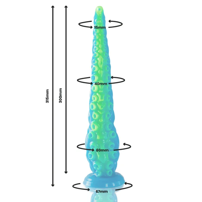 EPIC Scylla fluorescent dildo - Large size