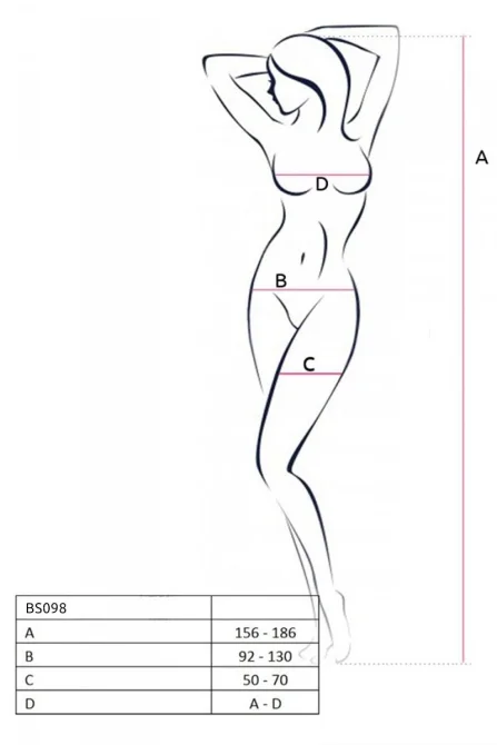 Passion bodystocking BS098 čierny