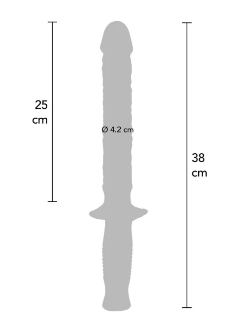 Get Real The Manhandler dildo s rukoväťou - čierne