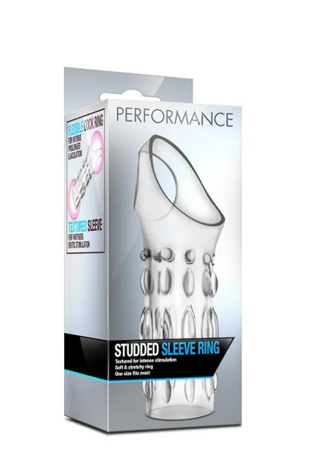 Performance Studded - návlek na penis transparentný