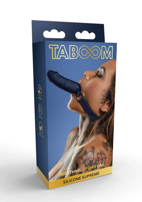 Taboom Priedušný náhubok s dildom M