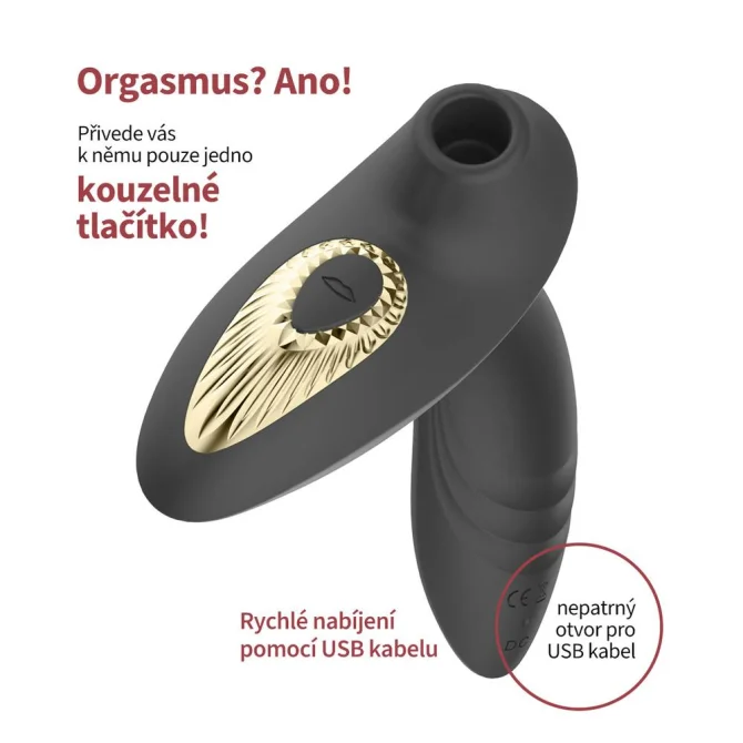 BASIC X Mesdames podtlakový stimulátor klitorisu čierny