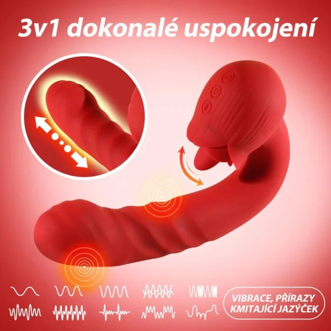 BASIC X Roses multifunkčný vibrátor