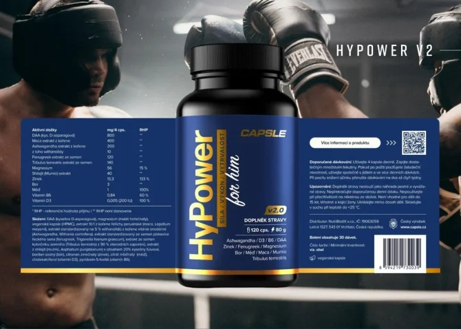 HyPower for him 2.0 - 120 tbl - potravinový doplnok