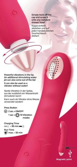 Showers to orgasm Sprchová hlavica - vibrátor 2v1
