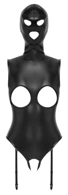 Bad Kitty Body s kuklou - černé: XL