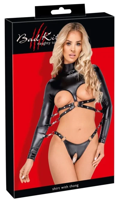 Bad Kitty Set topu a kalhotek - černý