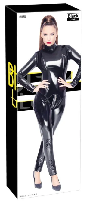 Black Level Vinyl jumpsuit - čierny: S