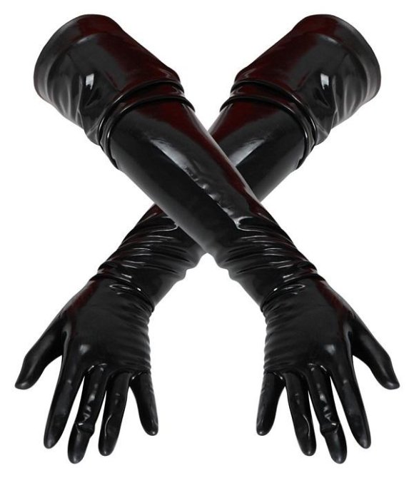 LateX Latexové rukavice unisex - čierne: S