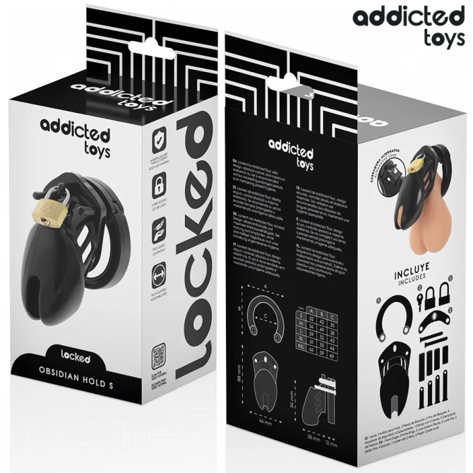 addicted toys Obsidian hold klietka na penis S