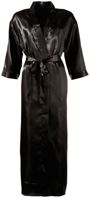 Cottelli Lingerie Kimono dlhé - čierne: S/M