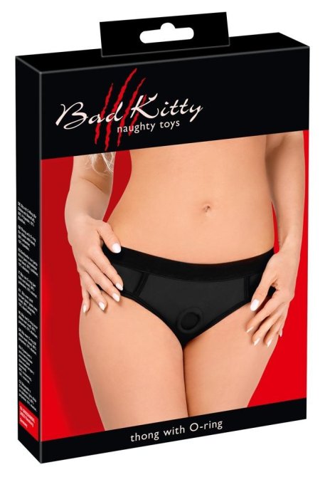Bad Kitty Strap-on kalhotky - černé