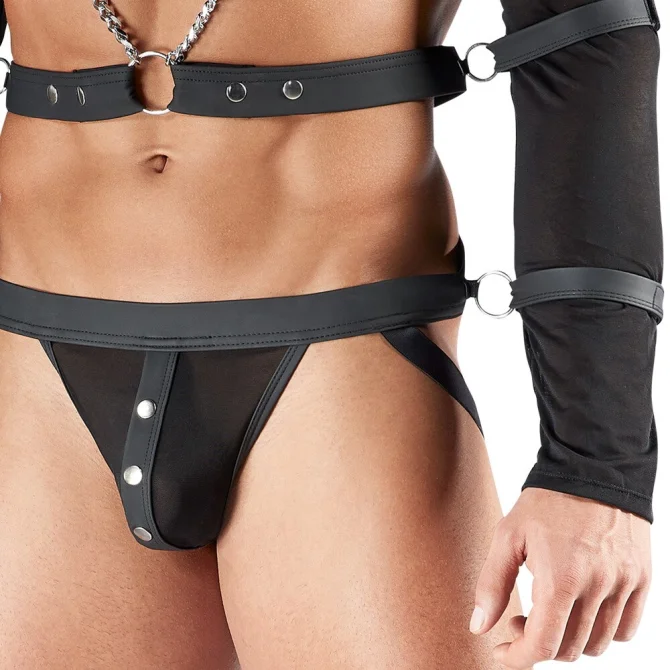 Svenjoyment Bondage Pánsky 3-dielny set čierny M