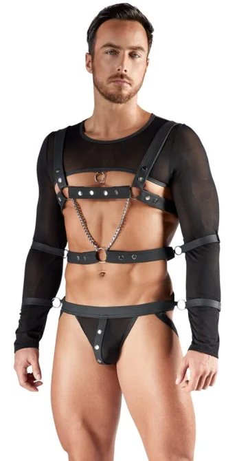 Svenjoyment Bondage Pánsky 3-dielny set čierny M