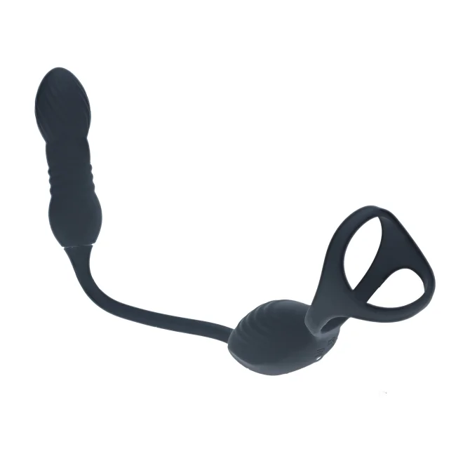 Levelz Vibrating and Thrusting stimulátor prostaty a perinea s erekčným krúžkom