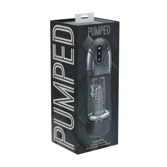 Pumped SonicPull Vibračný masturbátor s vákuovou stimuláciou Gun Metal